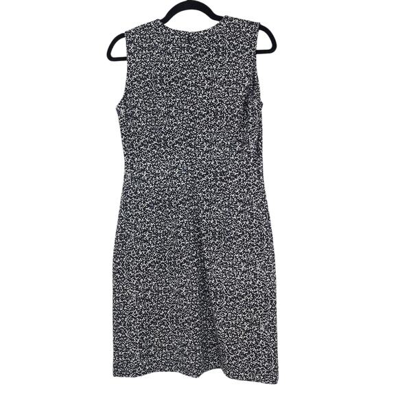 J. McLaughlin Black White Static Print Sleeveless Ponte Sheath Dress Size Small - Picture 6 of 6